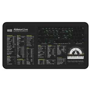 Ableton Live Shortcuts deskmat with arrangement shortcuts, keyboard guide, and music production reference for beginners and pros.