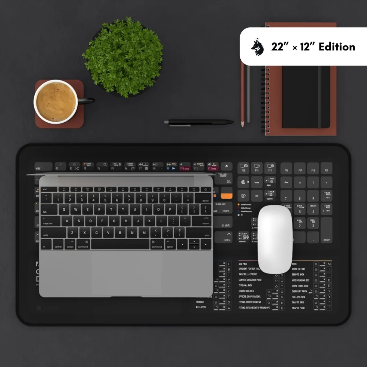 Adobe Keyboard Shortcuts for Mac – 3-in-1 Graphic Designer Deskmat - Image 6