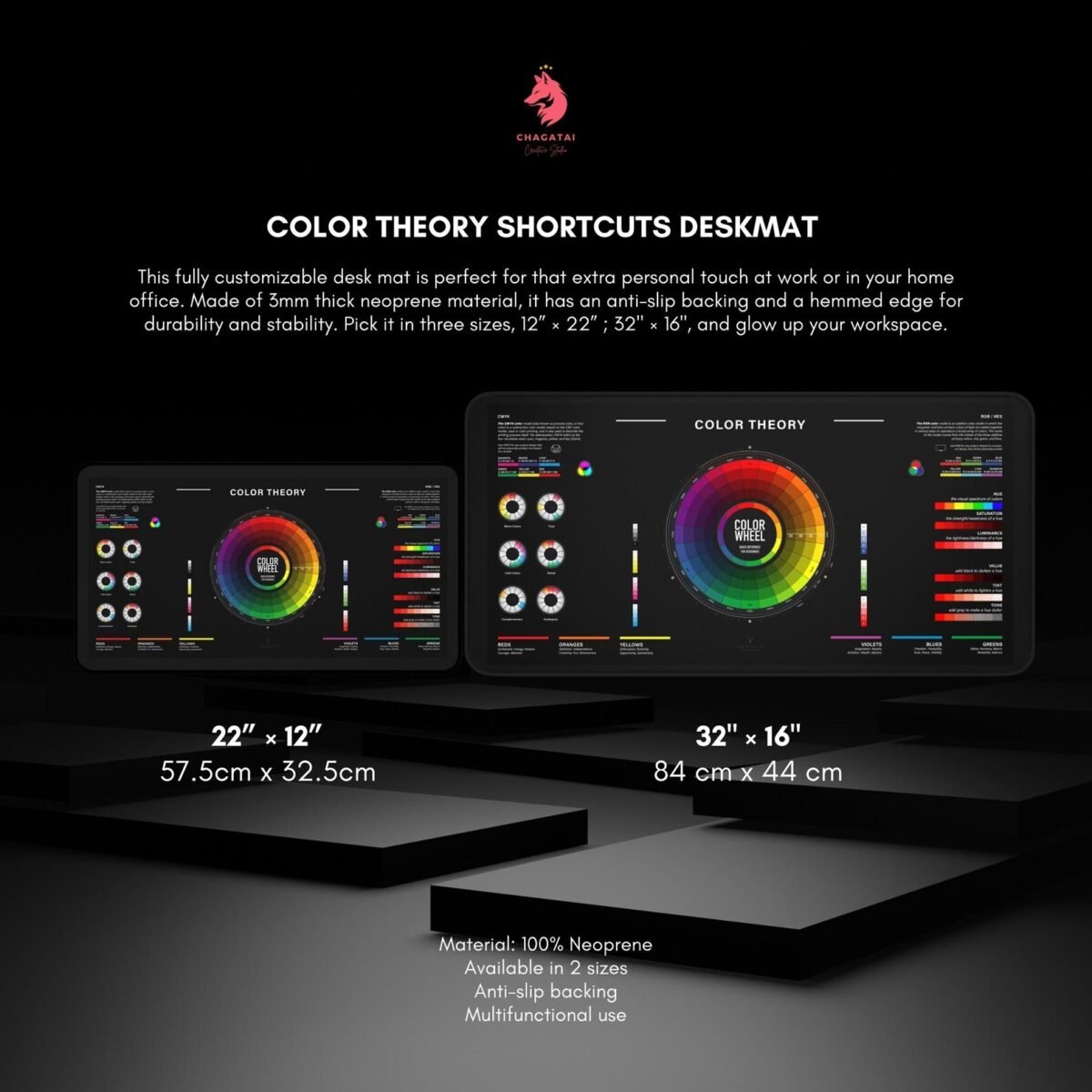 Designer workspace color theory mousepad