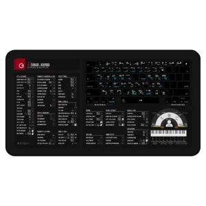 Cubase Shortcuts deskmat featuring Cubase 13 keyboard hotkeys, DAW shortcut deskmat, and music production workflow reference.