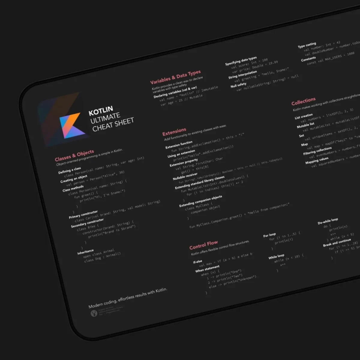 Kotlin Learning Mat for Jetpack Compose Coders