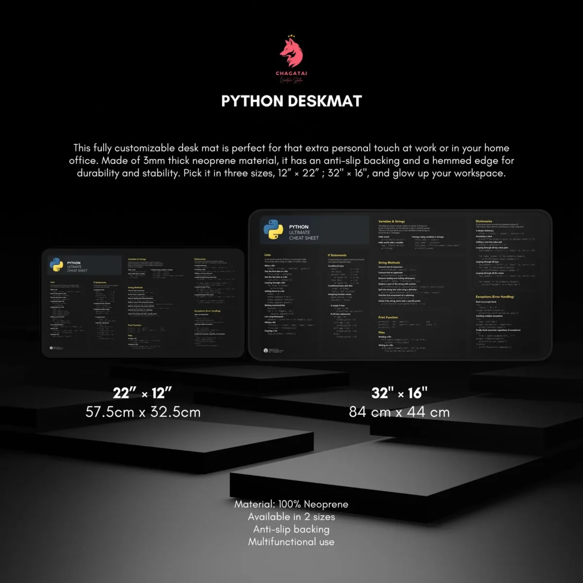Learn Python Fast with this Cheat Sheet Deskmat