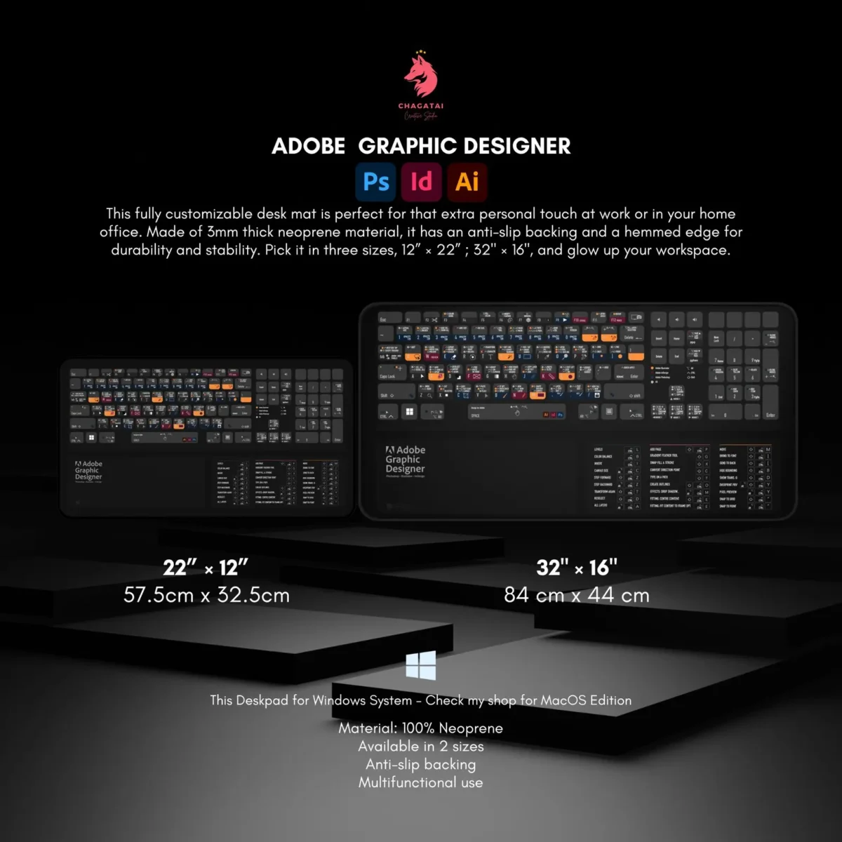 Adobe Shortcuts Deskmat – Windows Edition Graphic Designers - Image 5
