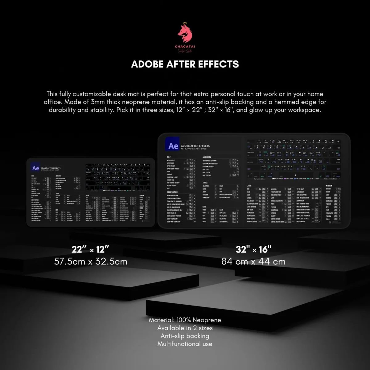 After Effects shortcuts mat for VFX workflow.