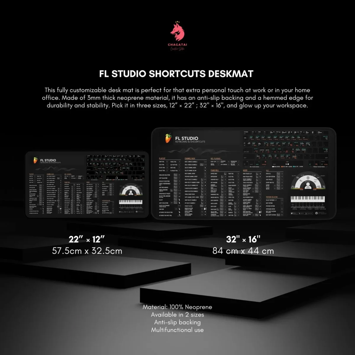FL Studio Shortcuts Deskmat for Beatmakers & Creators - Image 5