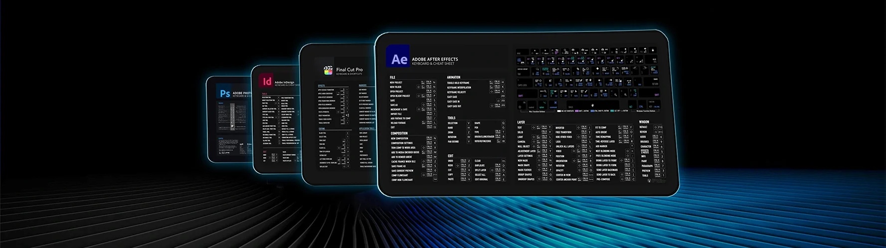 Ultimate Keyboard Shortcut Desk Mat for Creators & Professionals - Enhance Workflow & Boost Productivity